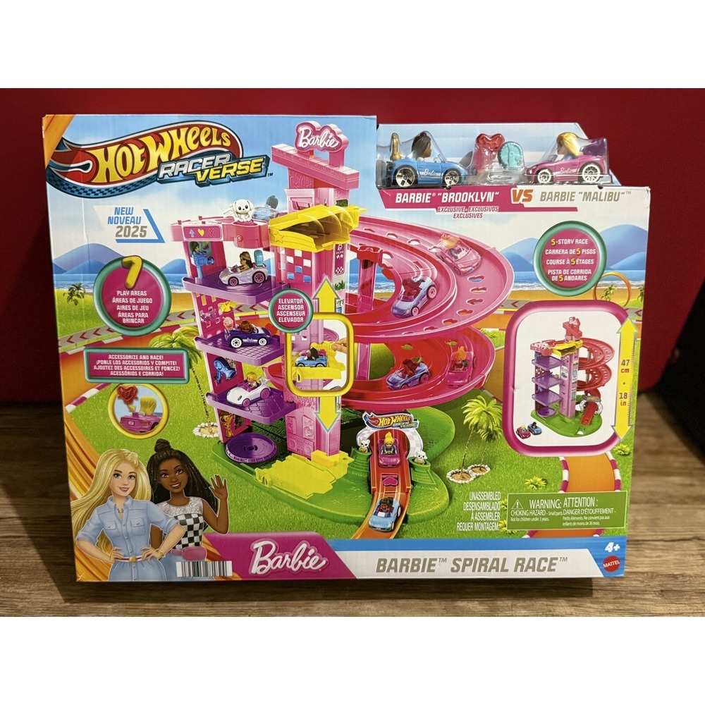 Hot Wheels Racer Verse 2025‎ BARBIE Spiral Race • Brooklyn & Malibu by Mattel